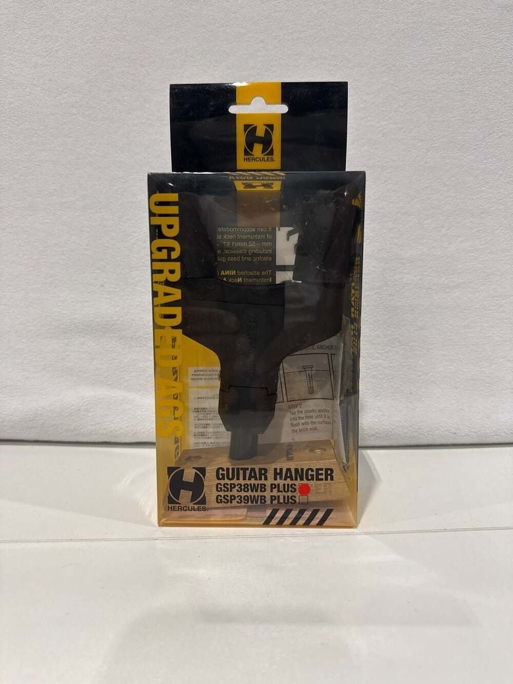Hercules GSP38WB PLUS Auto Grab Guitar Wall Hanger with Wood Base